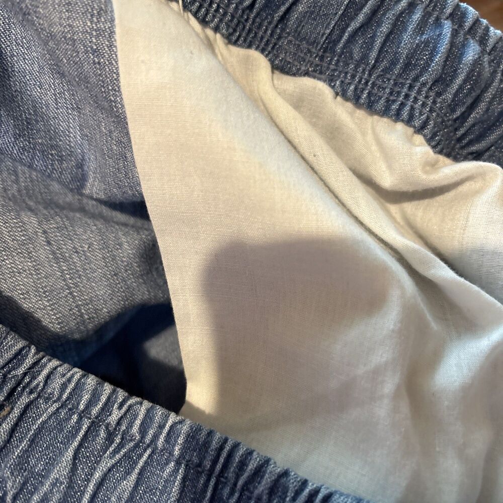 George Women Blue Jean Elastic Waist Shorts Large 36-38 Pockets Waist 36" Preown - Picture 8 of 9